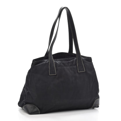 Prada Tessuto Nylon Saffiano Tote Black 3 of 9