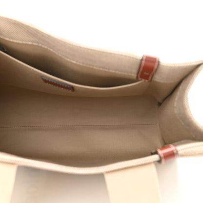 Chloe Cotton Calfskin Medium Woody Ribbon Tote White Brown 5 of 11