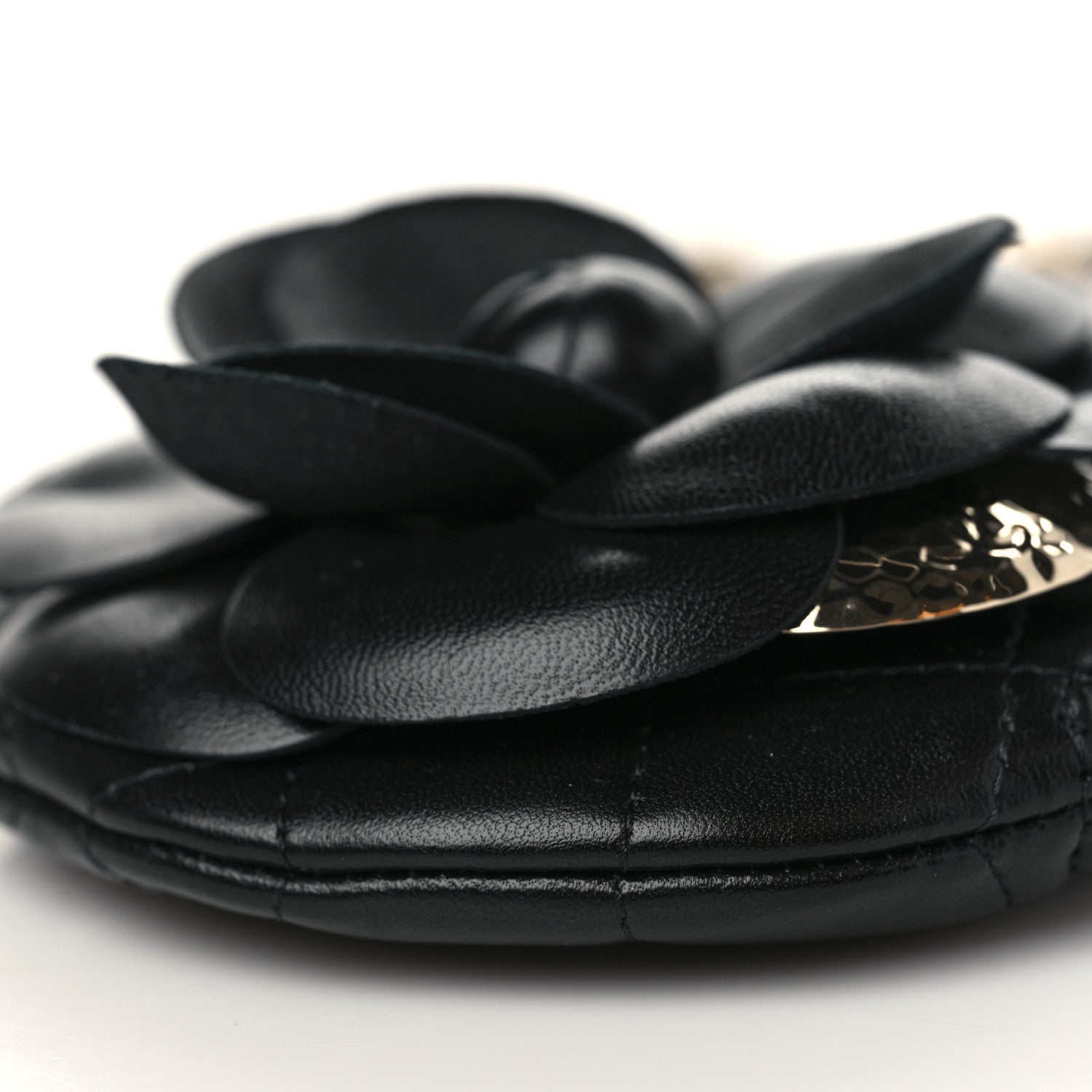 Chanel Lambskin Mini Camellia Bouquet Clutch With Chain Black 9 of 9