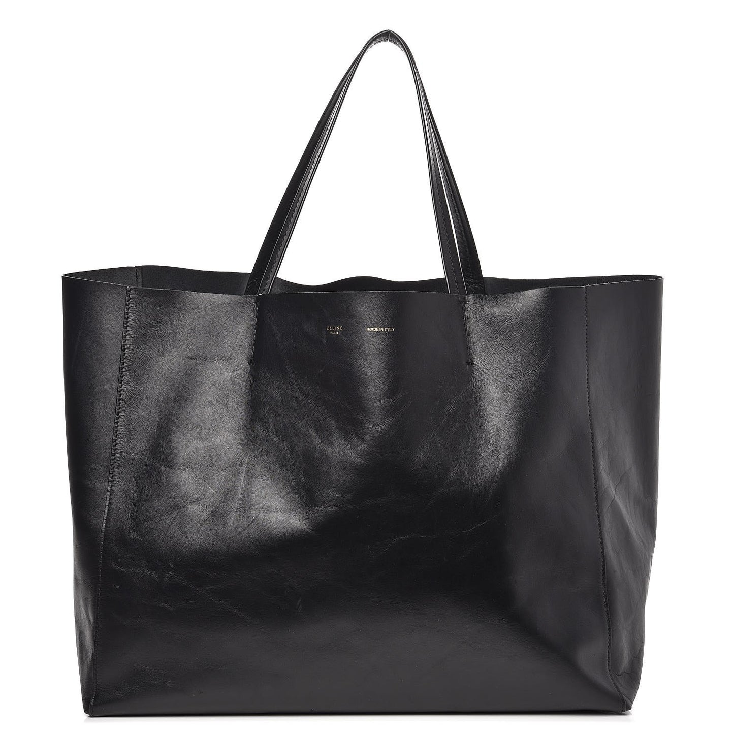 Lambskin Horizontal Cabas Black