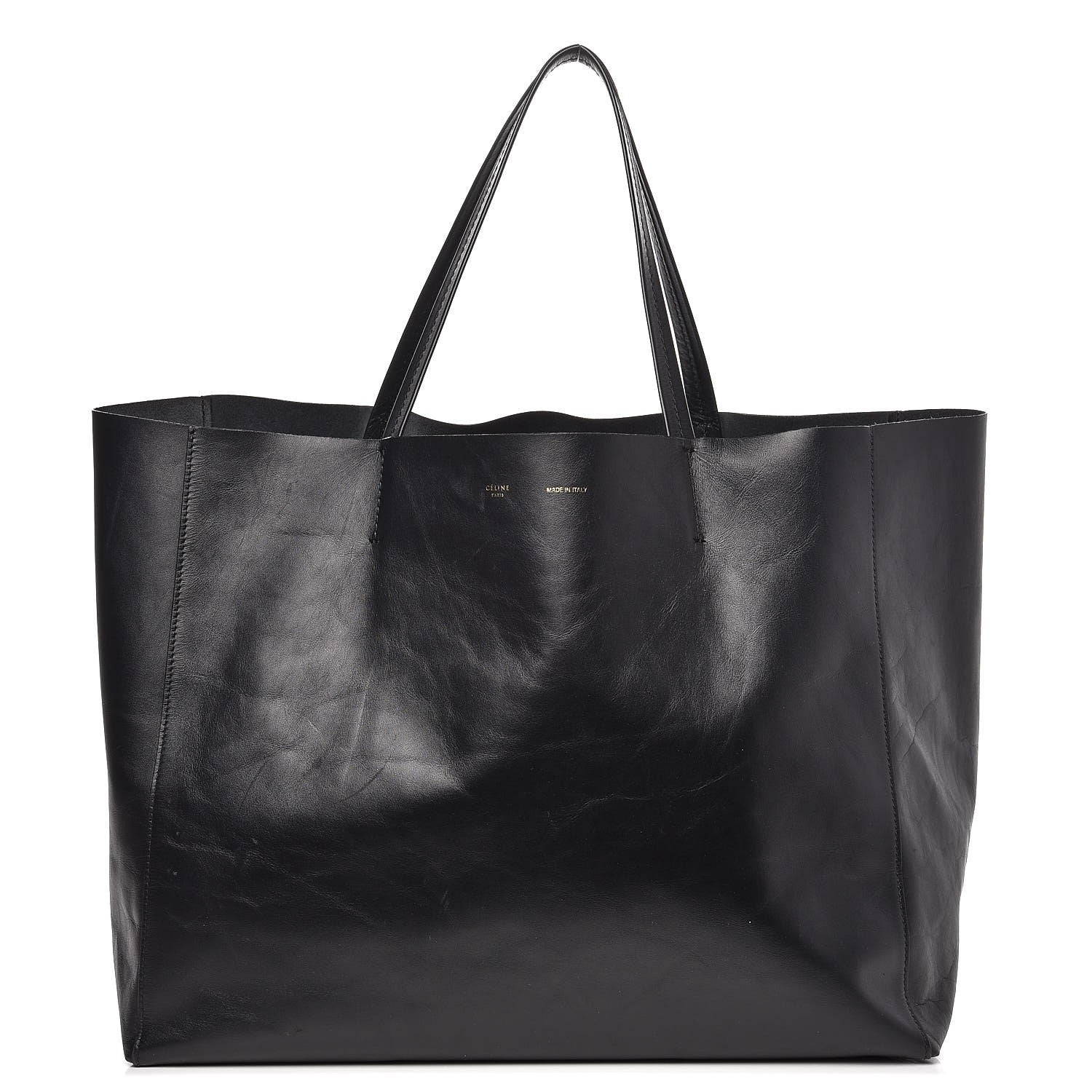 Celine Lambskin Horizontal Cabas Black 1 of 12