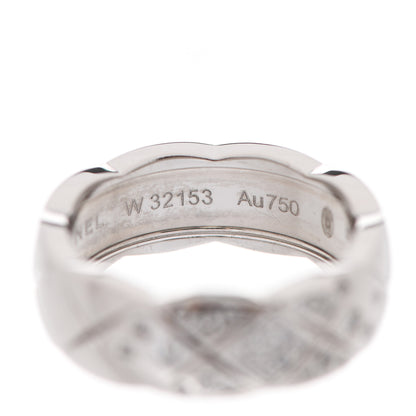 Chanel 18K White Gold Diamond Small Coco Crush Ring 51 5.75 5 of 7
