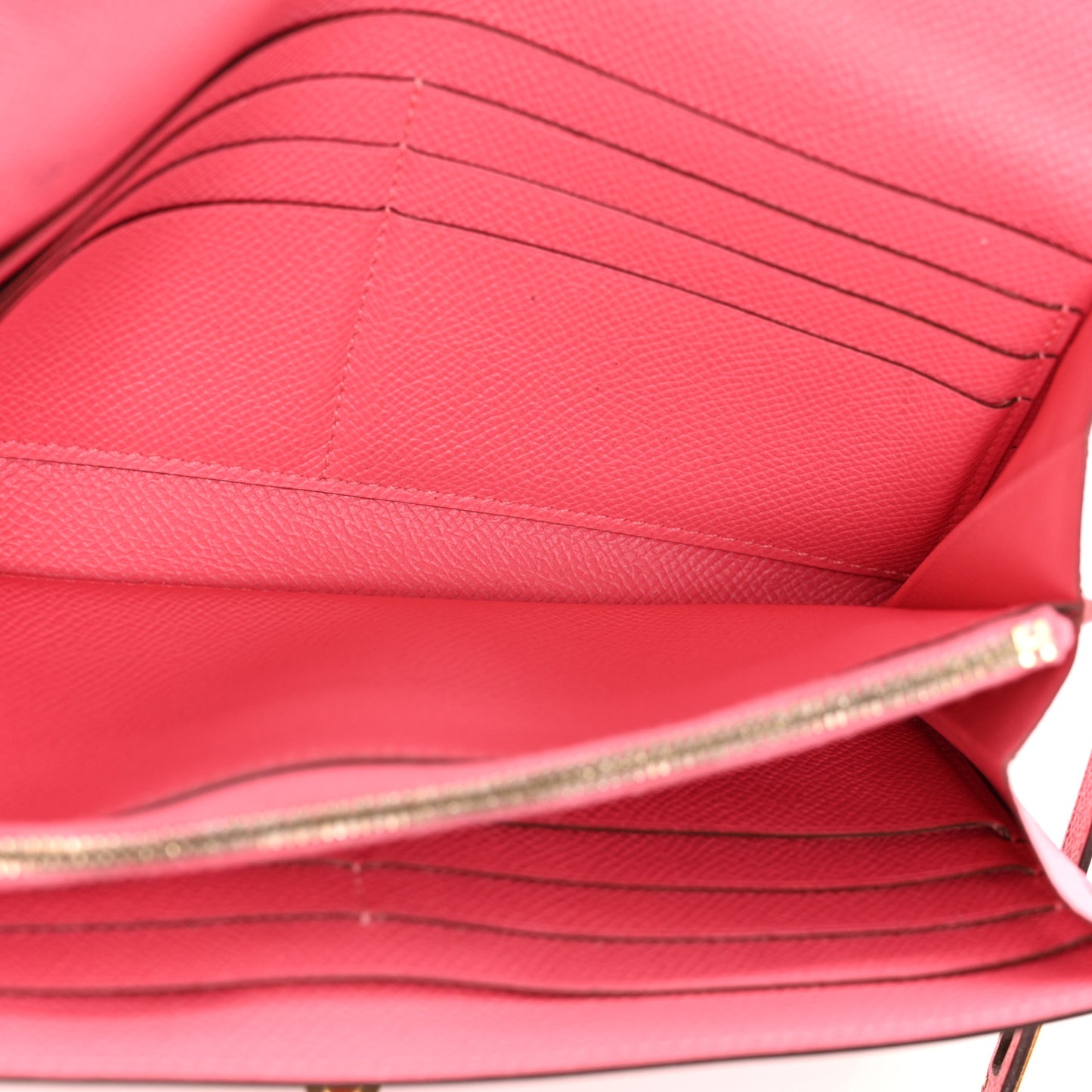 Epsom Kelly Longue Wallet Rose Azalee