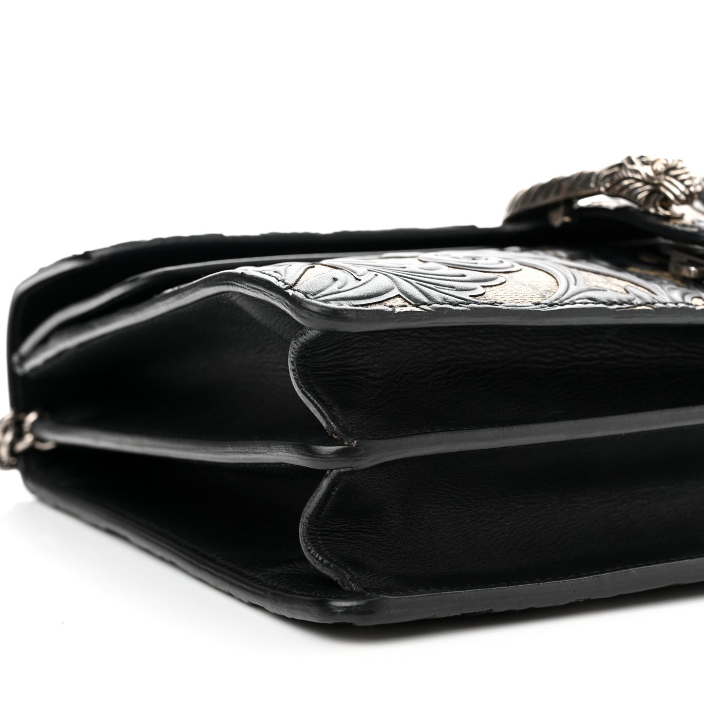 GG Supreme Monogram Arabesque Medium Dionysus Shoulder Bag Black