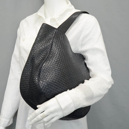 Bottega Veneta Vintage Nappa Intrecciato Tote Bag Navy Blue 2 of 10