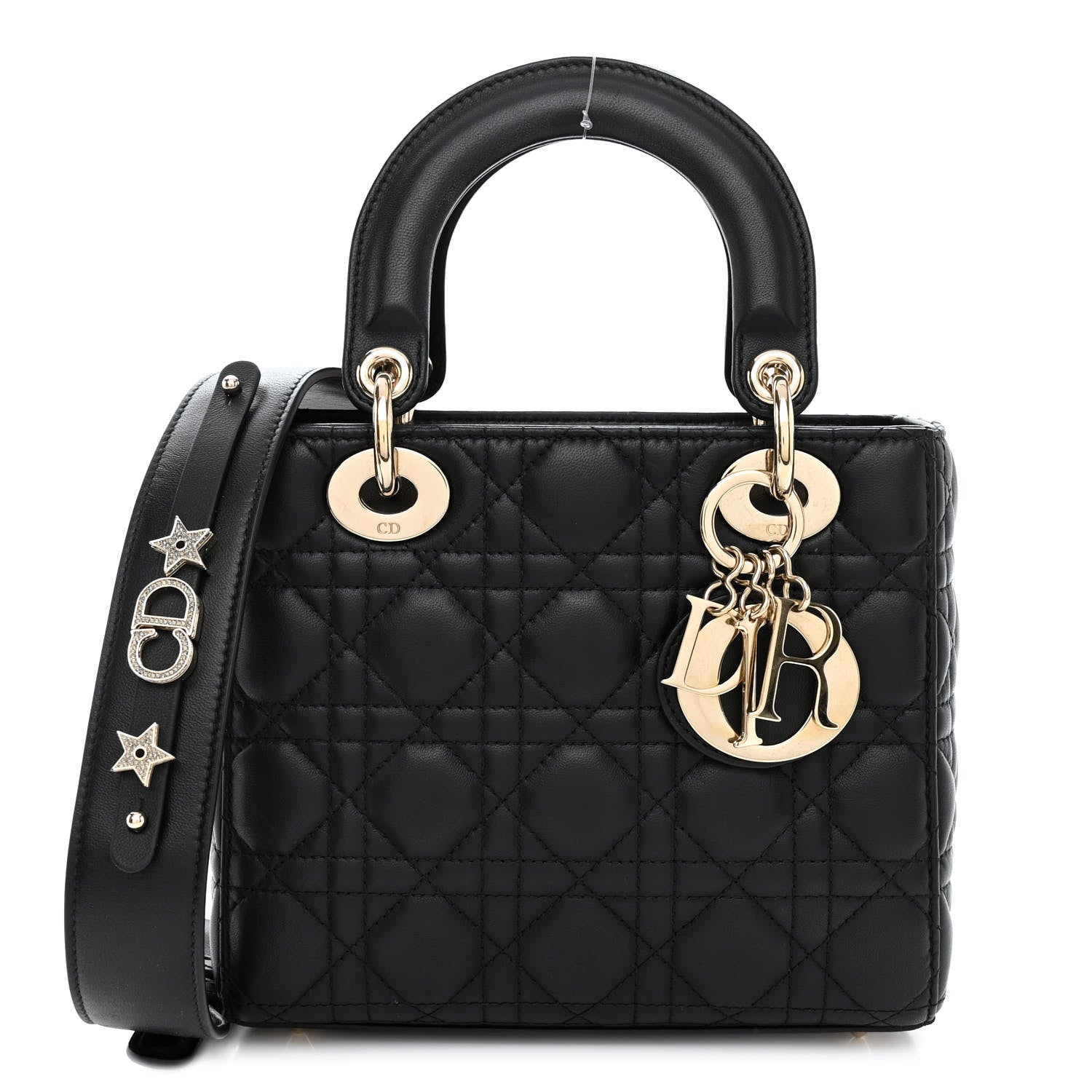 Christian Dior CHRISTIAN DIOR Lambskin Cannage Small My ABCDior Lady Dior Black 1 of 9
