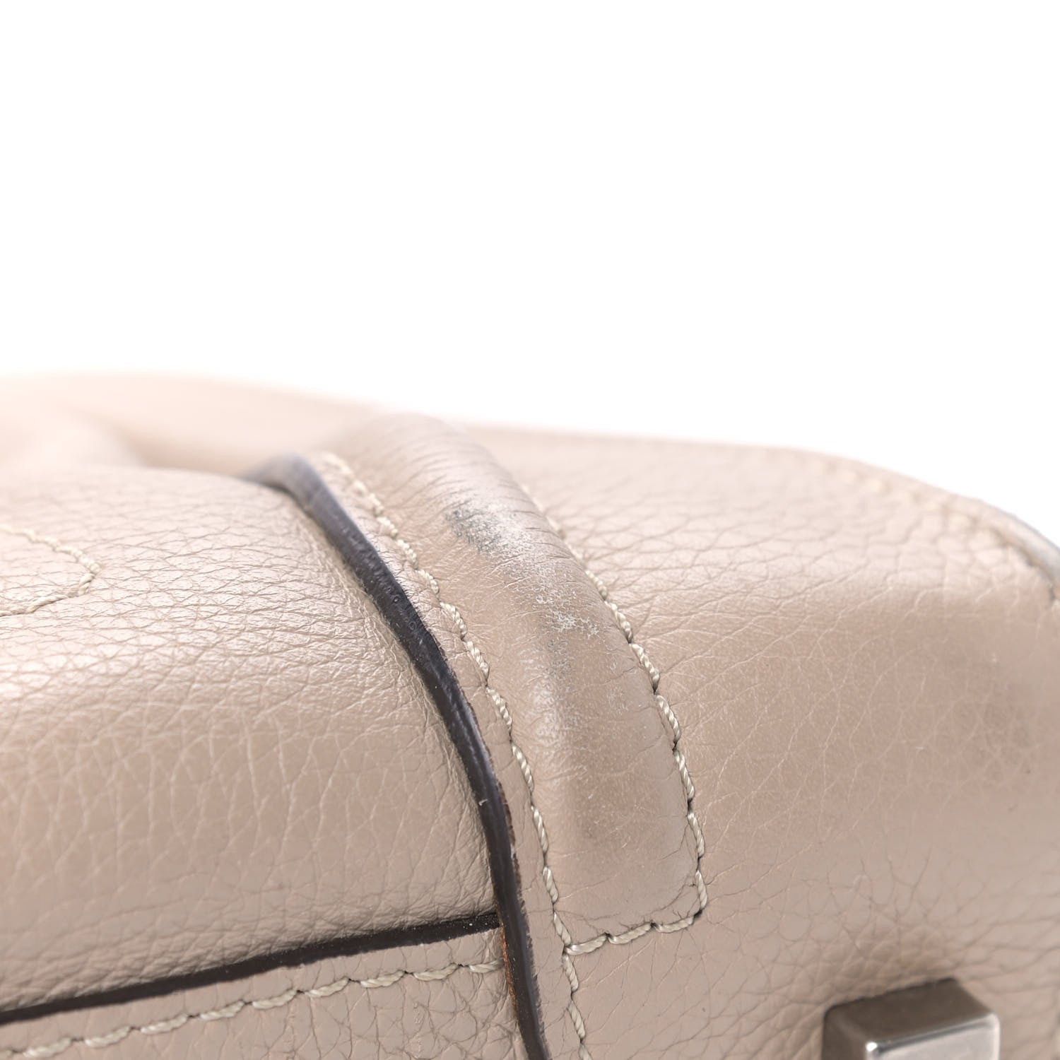 Celine Drummed Calfskin Mini Luggage Dune 13 of 18