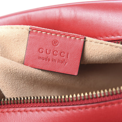 Gucci Calfskin Matelasse Small GG Marmont Chain Shoulder Bag Hibiscus Red 6 of 11