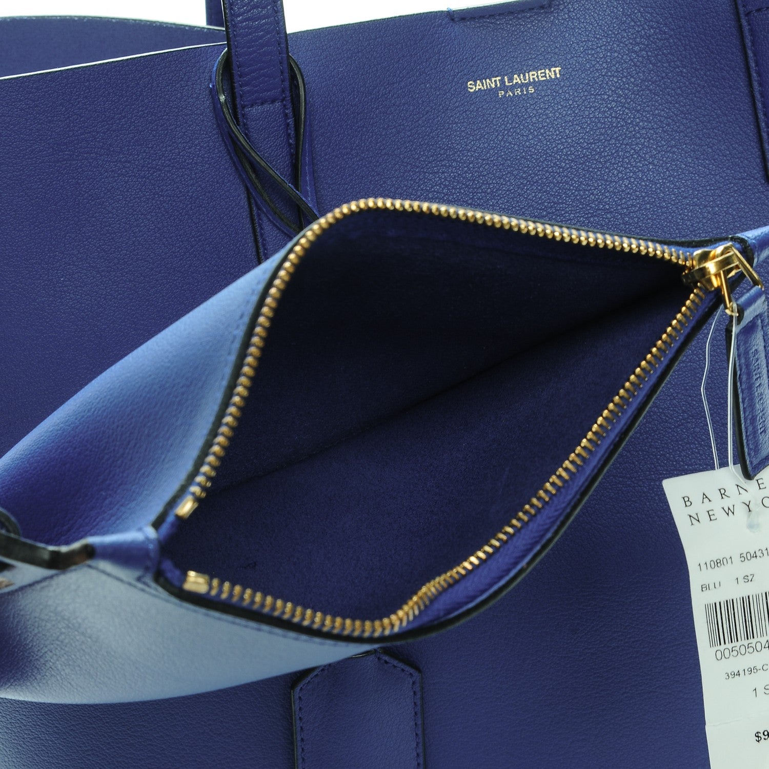 Saint Laurent Calfskin Large Shopping Tote Ultramarine 7 of 10