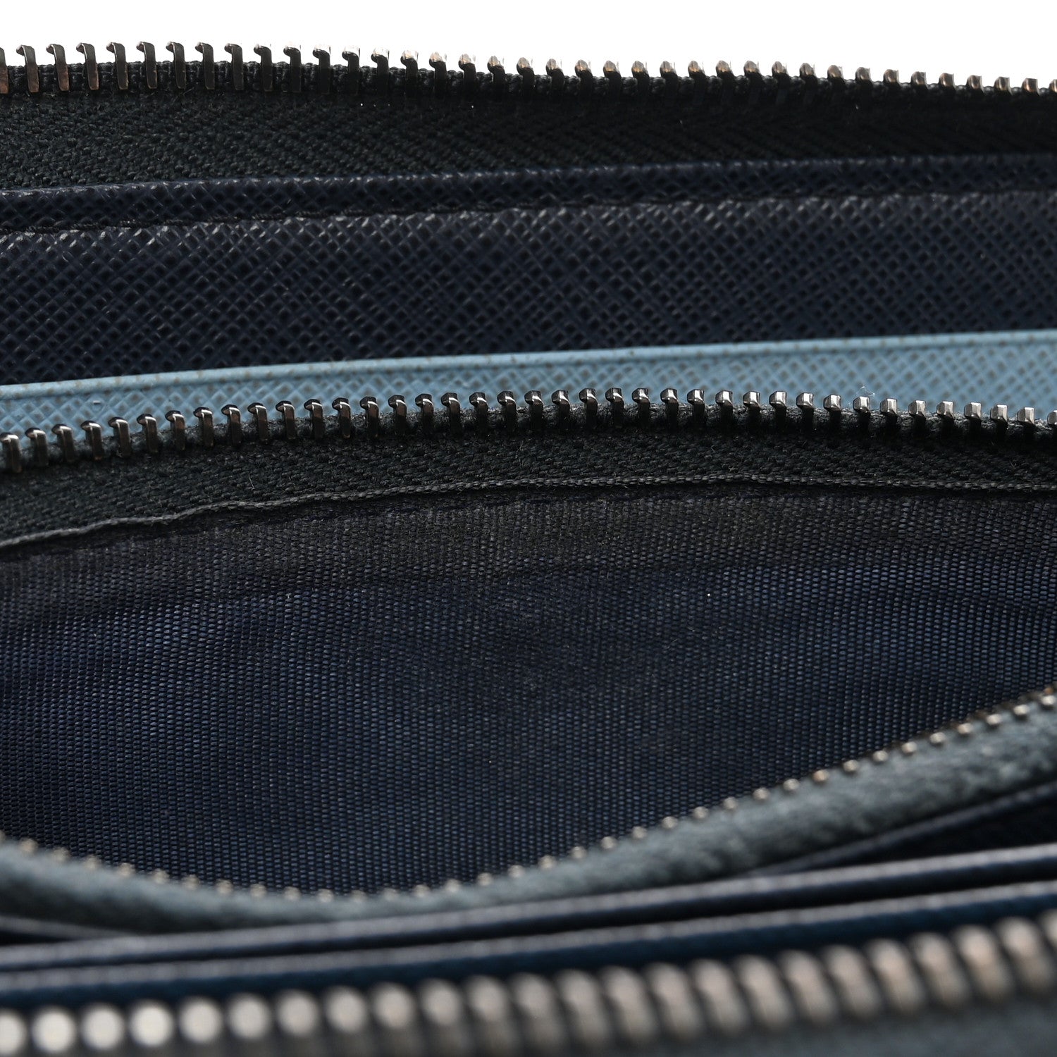 Prada Saffiano Zip Around Wallet Baltico 8 of 11
