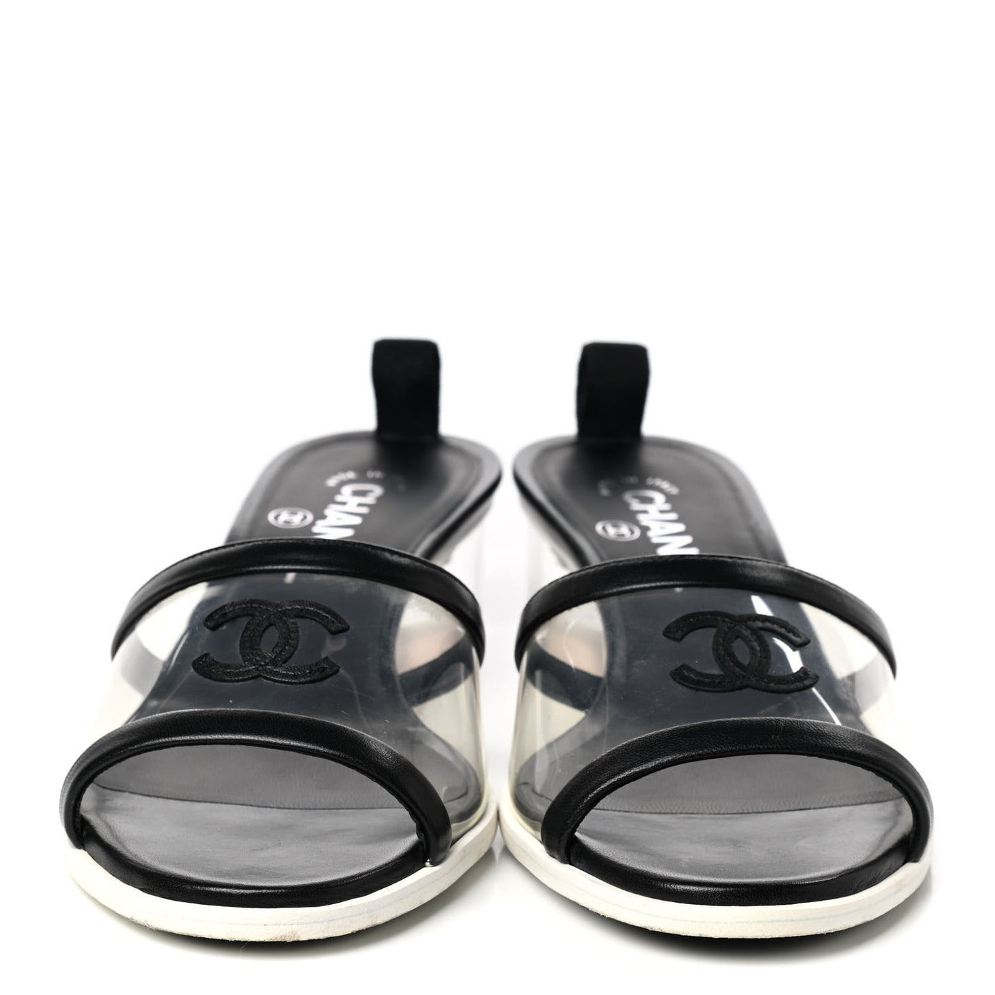 Lambskin PVC Mule 39.5 Transparent Black