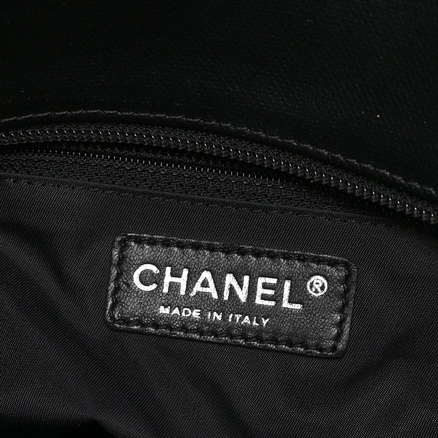 Chanel Coated Canvas Quilted Large Paris Biarritz Tote Black 7 of 11