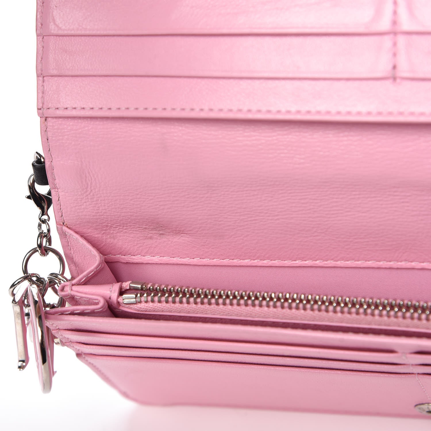Christian Dior Lambskin Cannage Rendezvous Wallet Black 11 of 12