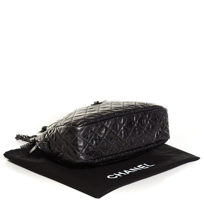 Chanel Metallic Aged Calfskin Quilted Medium Reissue Camera Case Black 4 of 7