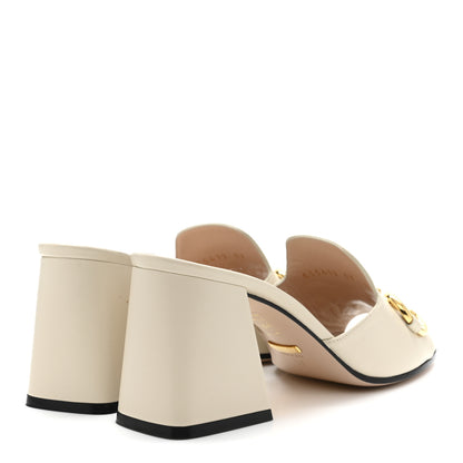 Gucci Nappa Horsebit 75mm Slide Sandals 37 Mystic White 5 of 12