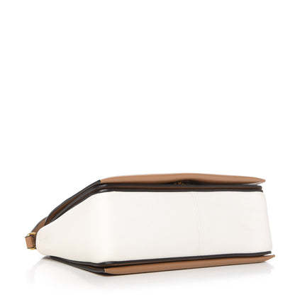 Celine Shiny Smooth Calfskin Medium Frame Shoulder Bag Tan Optic White 4 of 15