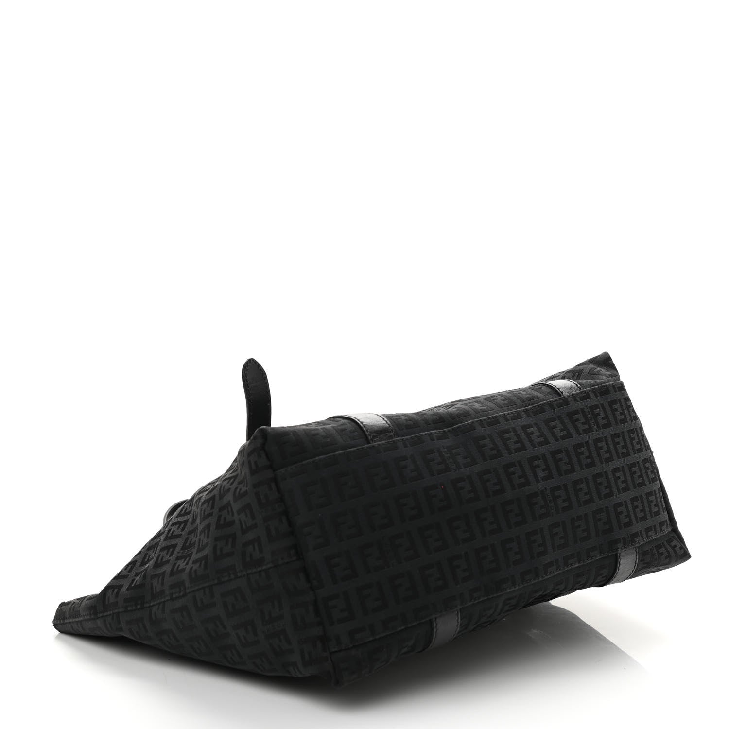 Fendi Zucchino Large Charm Shopping Tote Black 4 of 11