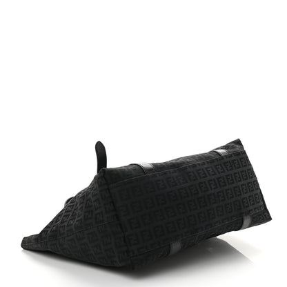 Fendi Zucchino Large Charm Shopping Tote Black 4 of 11