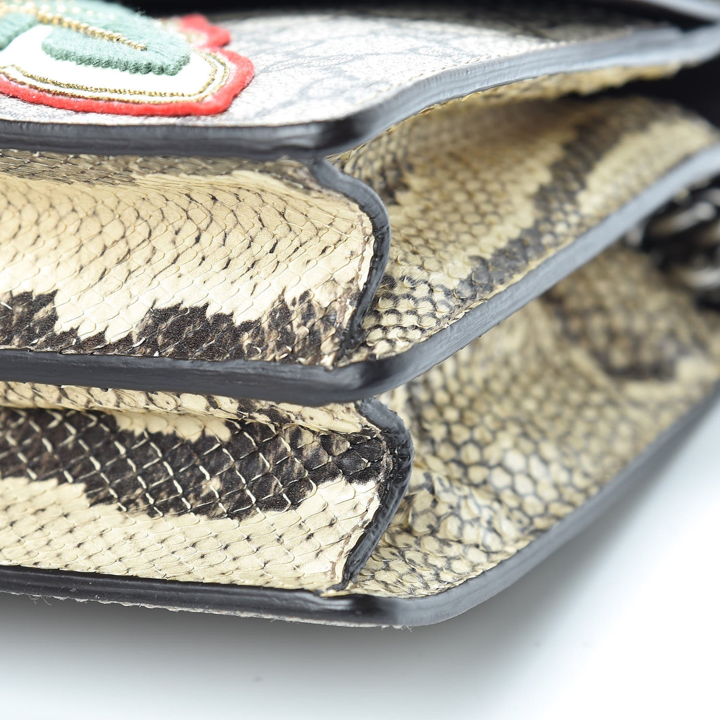 GG Supreme Monogram Python Embroidered Small Dionysus Shoulder Bag