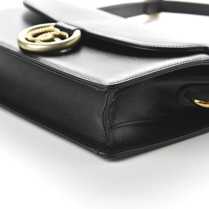 Gucci Textured Calfskin Small Torchon GG Ring Shoulder Bag Black 7 of 10