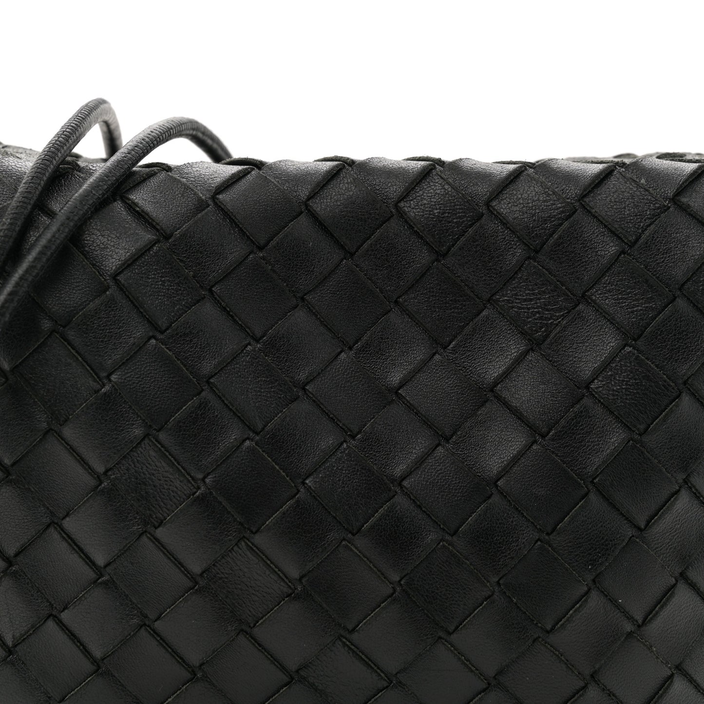 Nappa Intrecciato Small Loop Camera Bag Black