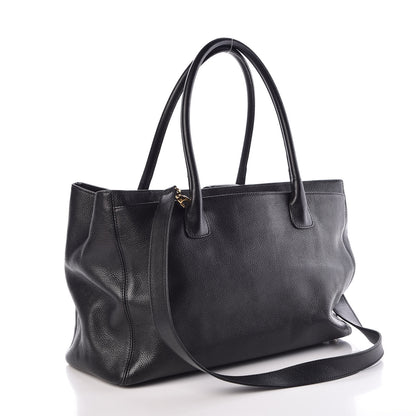 Chanel Calfskin Cerf Executive Shopper Tote Black 3 of 12