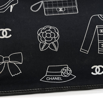 Chanel Canvas Coco Small Shopping Tote Black White 17 of 18