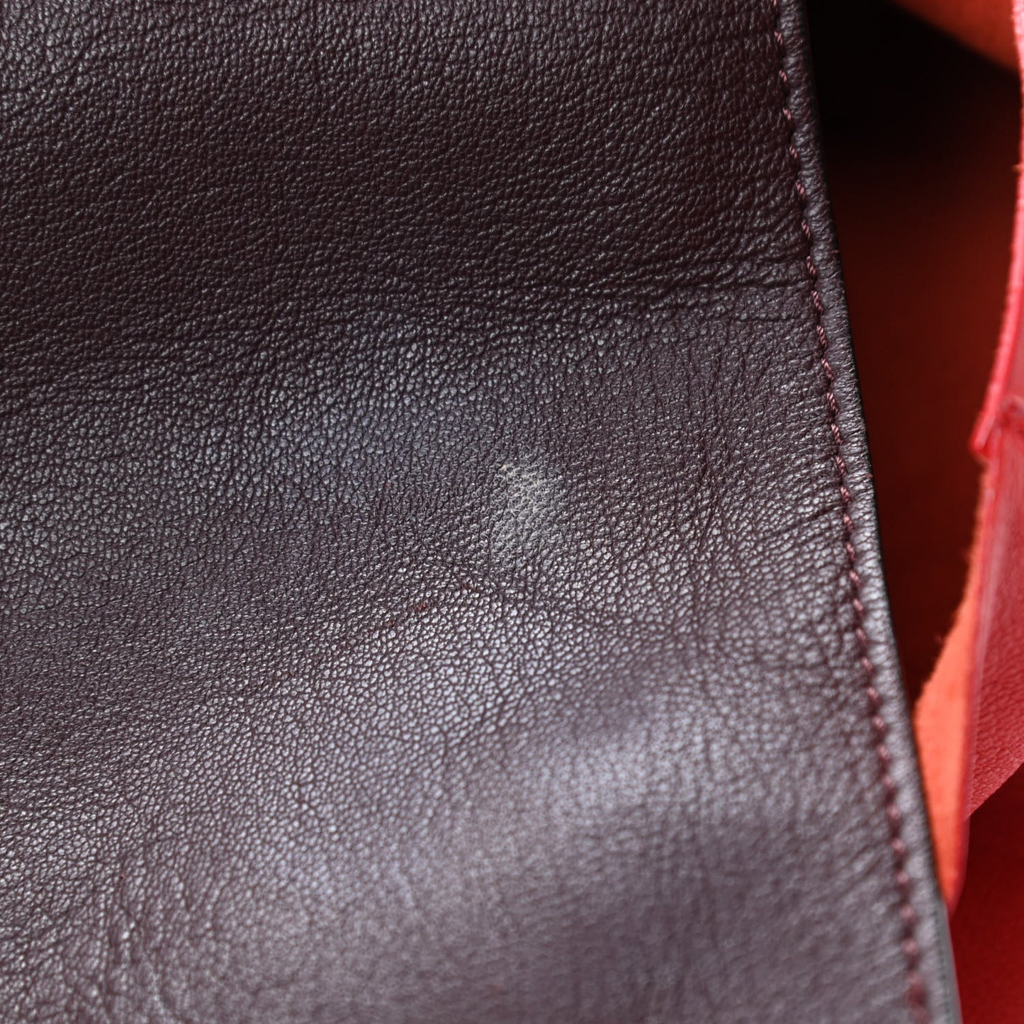 Lambskin Vertical Bi-Color Coeur Cabas Black Red