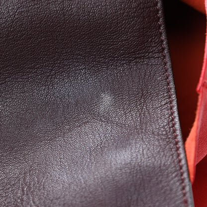 Celine Lambskin Vertical Bi-Color Coeur Cabas Black Red 11 of 14