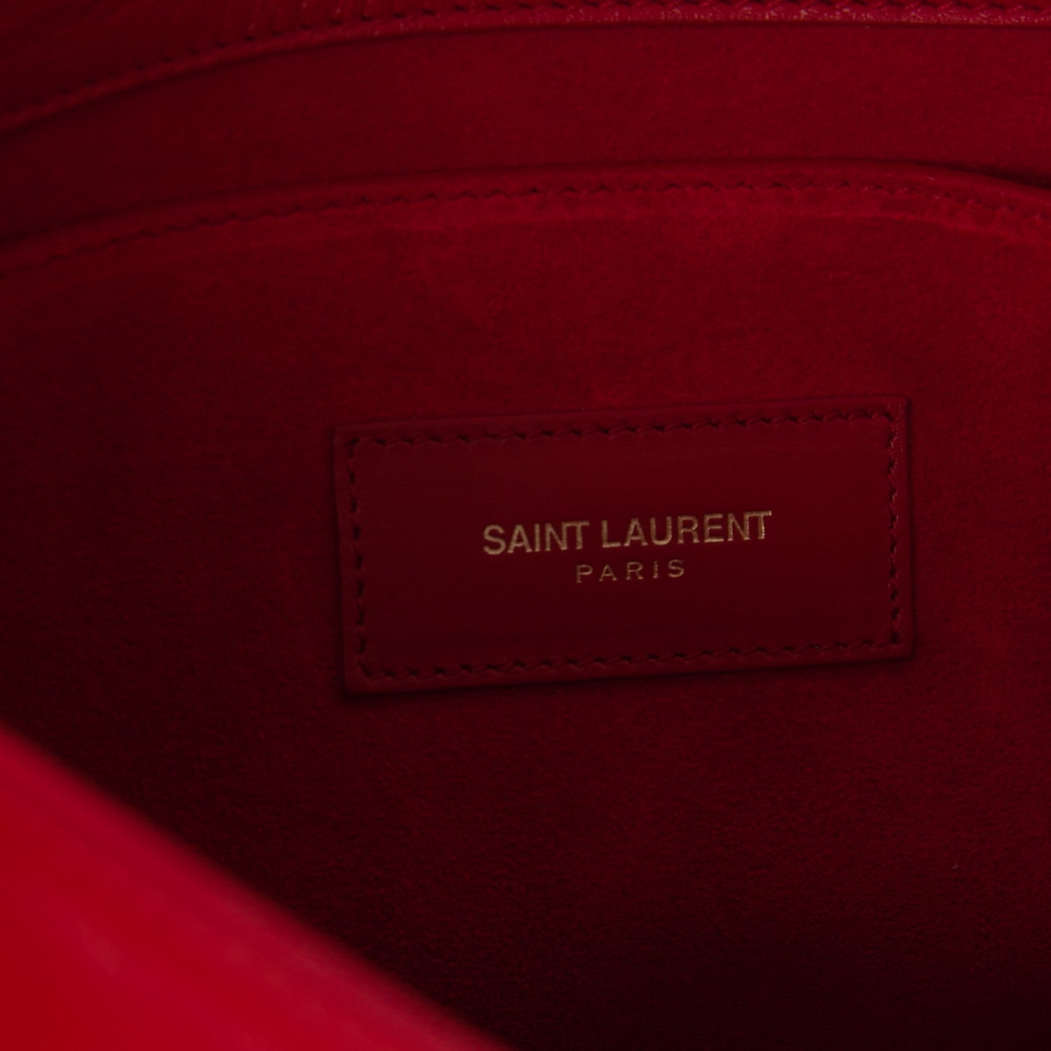 Saint Laurent Calfskin Medium Babylone 2 Chain Bag Red 7 of 8