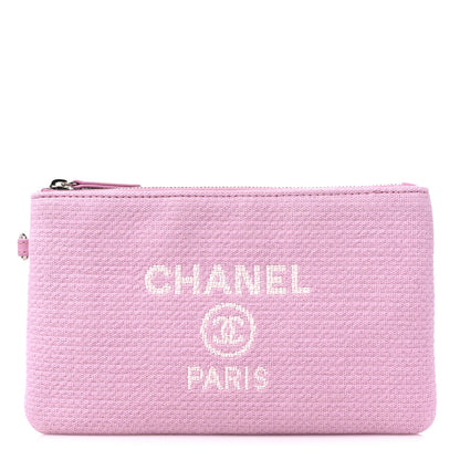 Chanel Mixed Fibers Small Deauville Pouch Pink 1 of 8