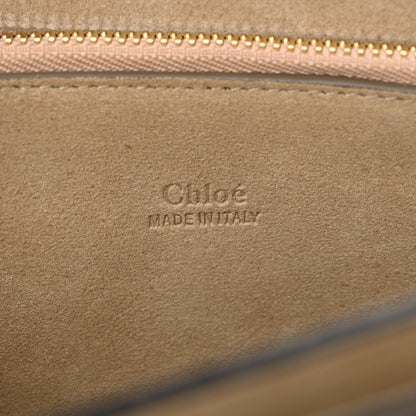 Chloe Calfskin Suede Medium Faye Shoulder Bag Motty Grey 7 of 11
