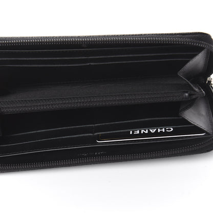 Chanel Caviar Timeless CC Large Gusset Zip Around Wallet Black 5 of 8