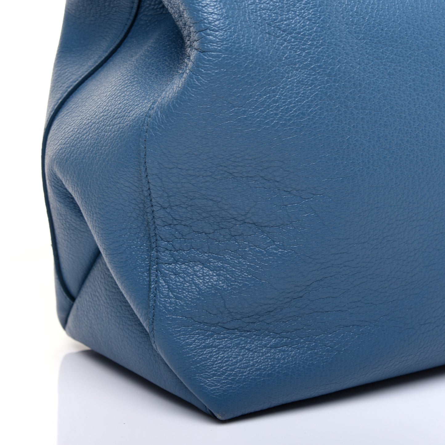 Goat Printed Calfskin Freya Hobo Steel Blue