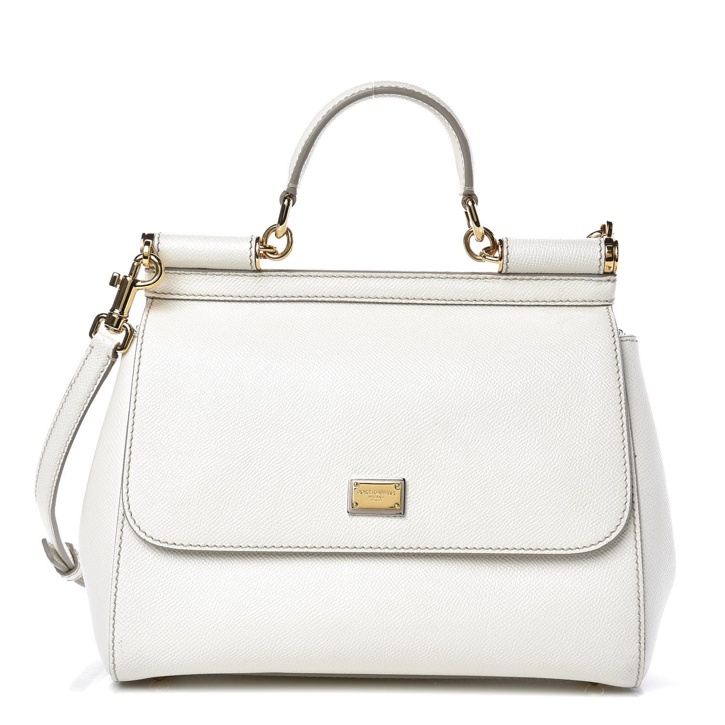 Dauphine Medium Miss Sicily Satchel White