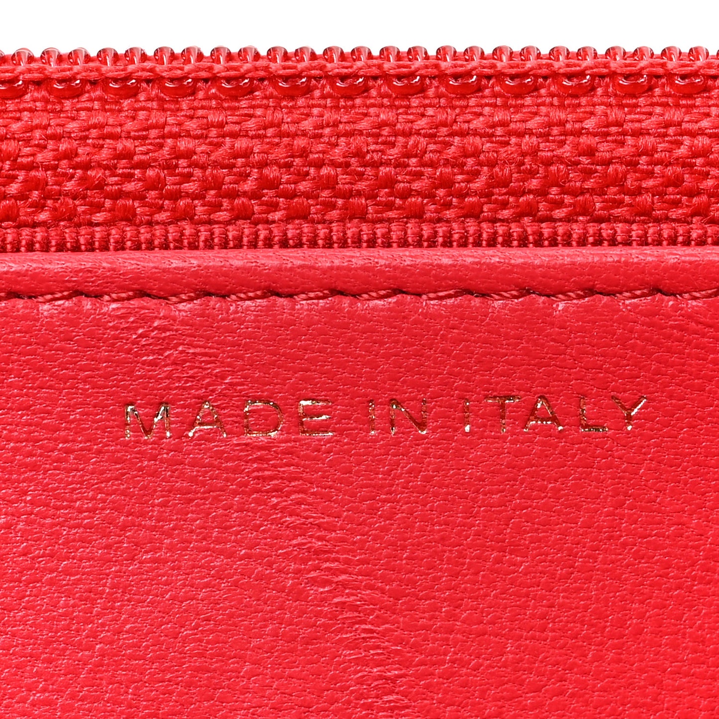 Lambskin Quilted Wallet On Chain WOC Red