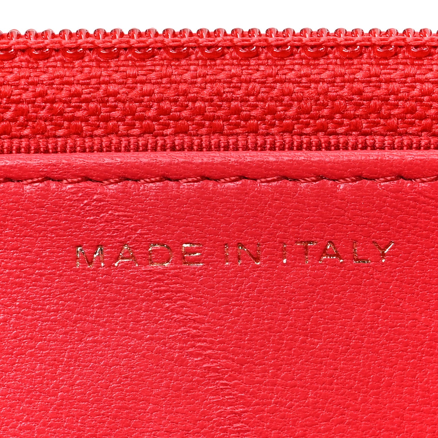 Chanel Lambskin Quilted Wallet On Chain WOC Red 7 of 10