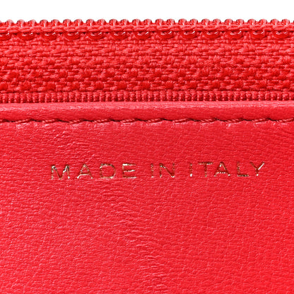 Chanel Lambskin Quilted Wallet On Chain WOC Red 7 of 10
