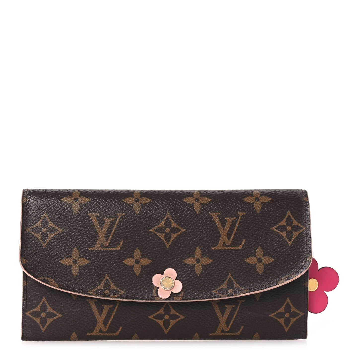 Monogram Bloom Flower Emilie Wallet Fuchsia