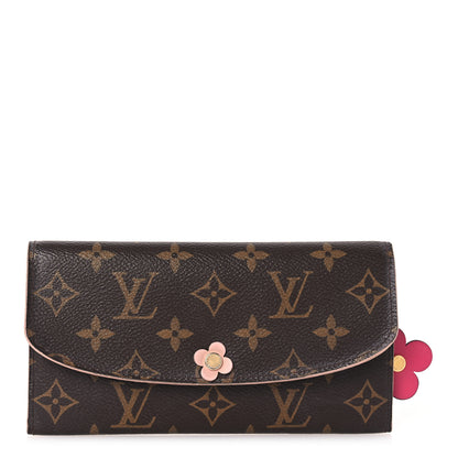 Louis Vuitton Monogram Bloom Flower Emilie Wallet Fuchsia 1 of 15