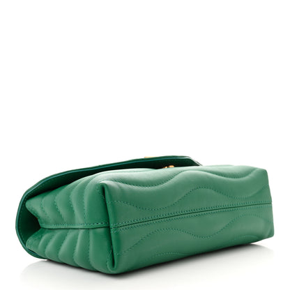 Louis Vuitton Calfskin New Wave Chain Bag MM NM Emerald 4 of 9