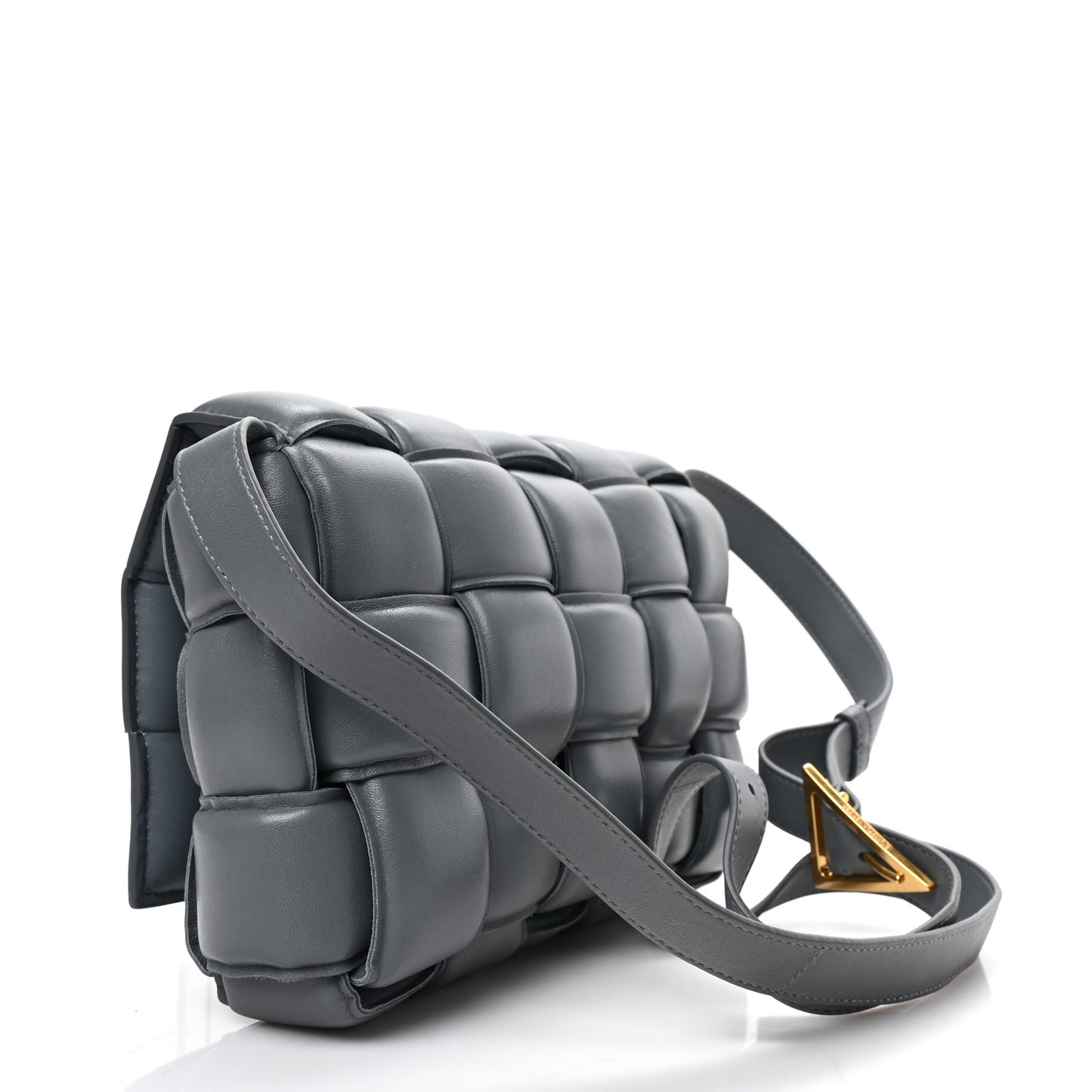 Nappa Maxi Intreccio Padded Cassette Crossbody Bag Thunder