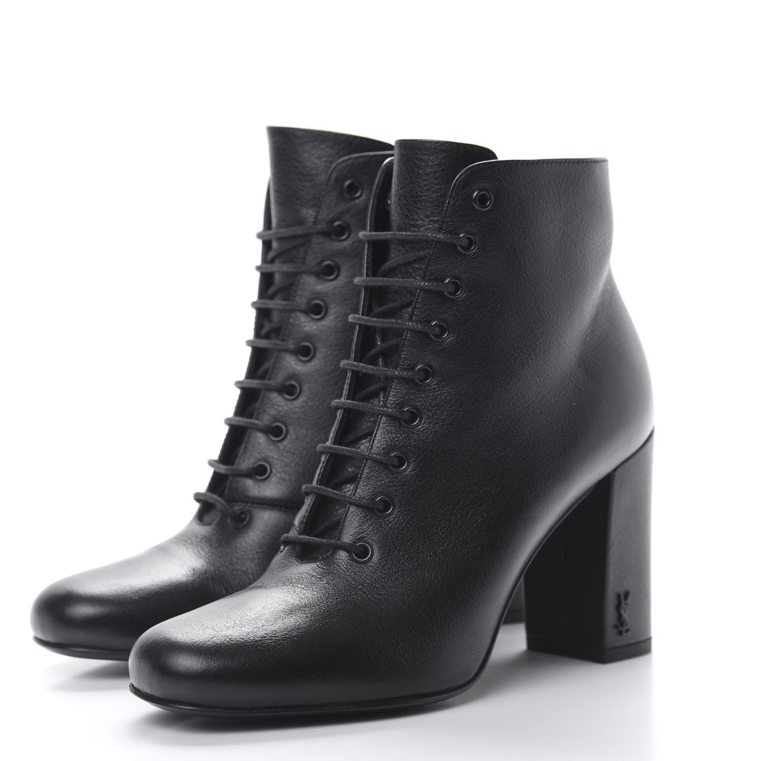 Saint Laurent Calfskin Ankle Boots 35 Black 3 of 6