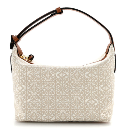 Loewe Jacquard Anagram Calfskin Small Cubi Bag Ecru Tan 1 of 11