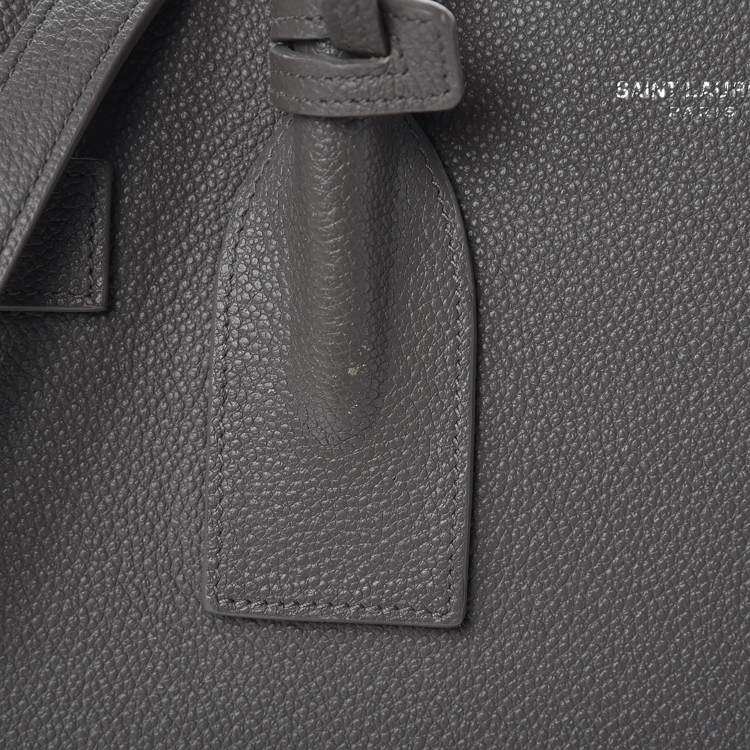 Saint Laurent Grained Calfskin Small Sac De Jour Fog 25 of 32