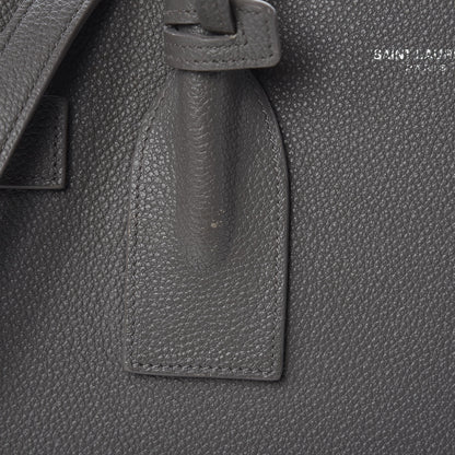 Saint Laurent Grained Calfskin Small Sac De Jour Fog 25 of 32