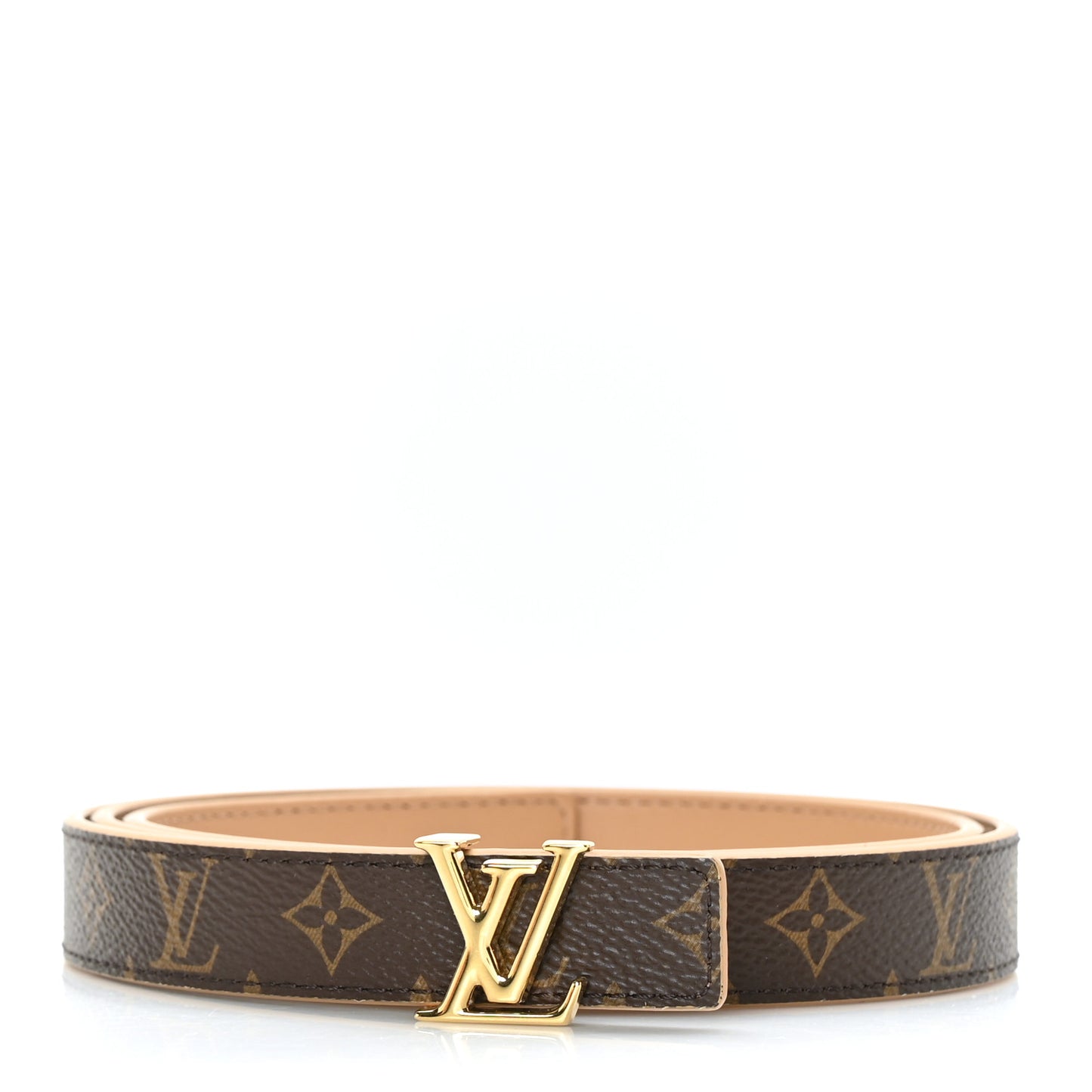 Calfskin Monogram 20mm LV Iconic Reversible Belt 85 34 Arizona Beige