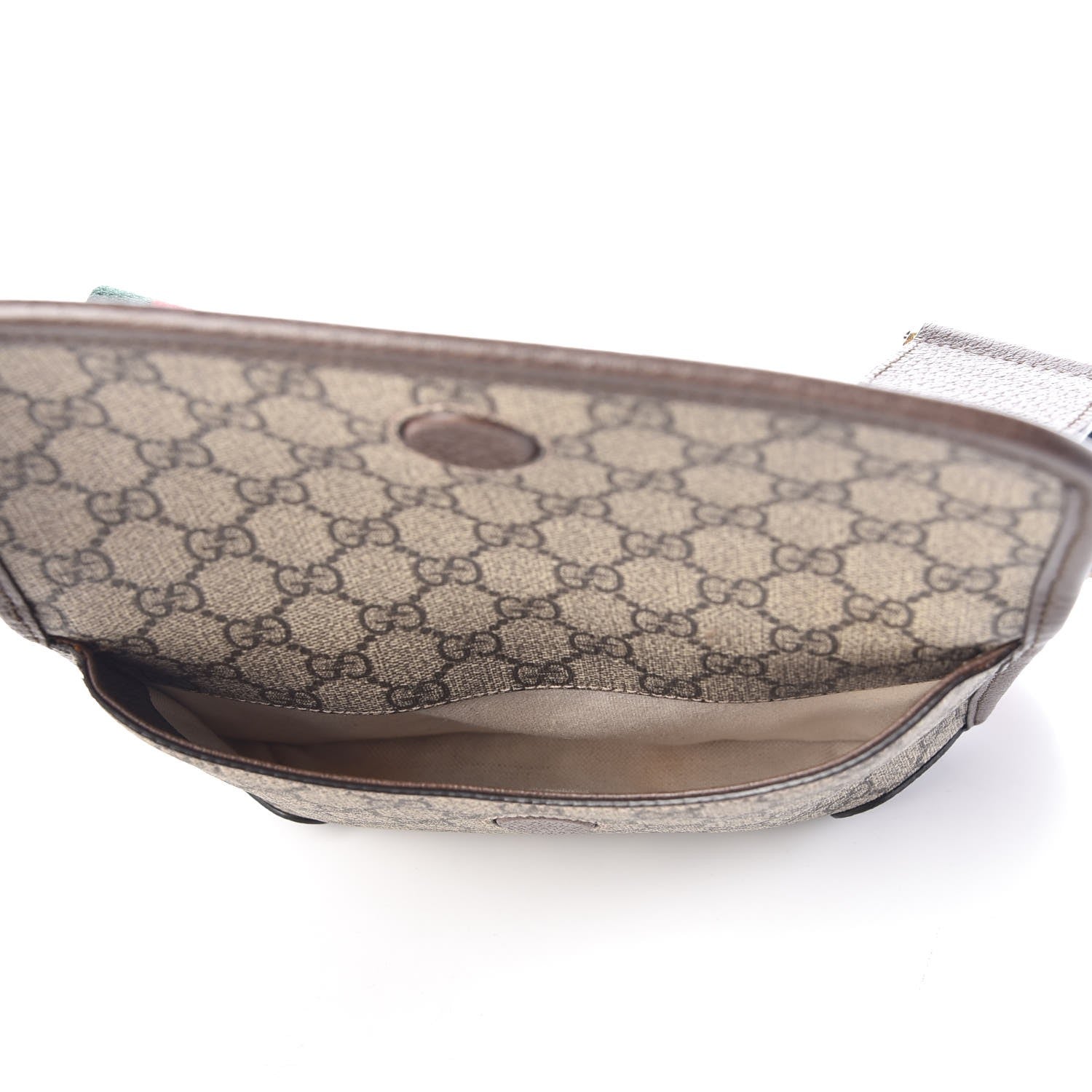 Gucci GG Supreme Monogram Web Small Neo Vintage Double Flap Messenger Bag Beige New Acero 6 of 12