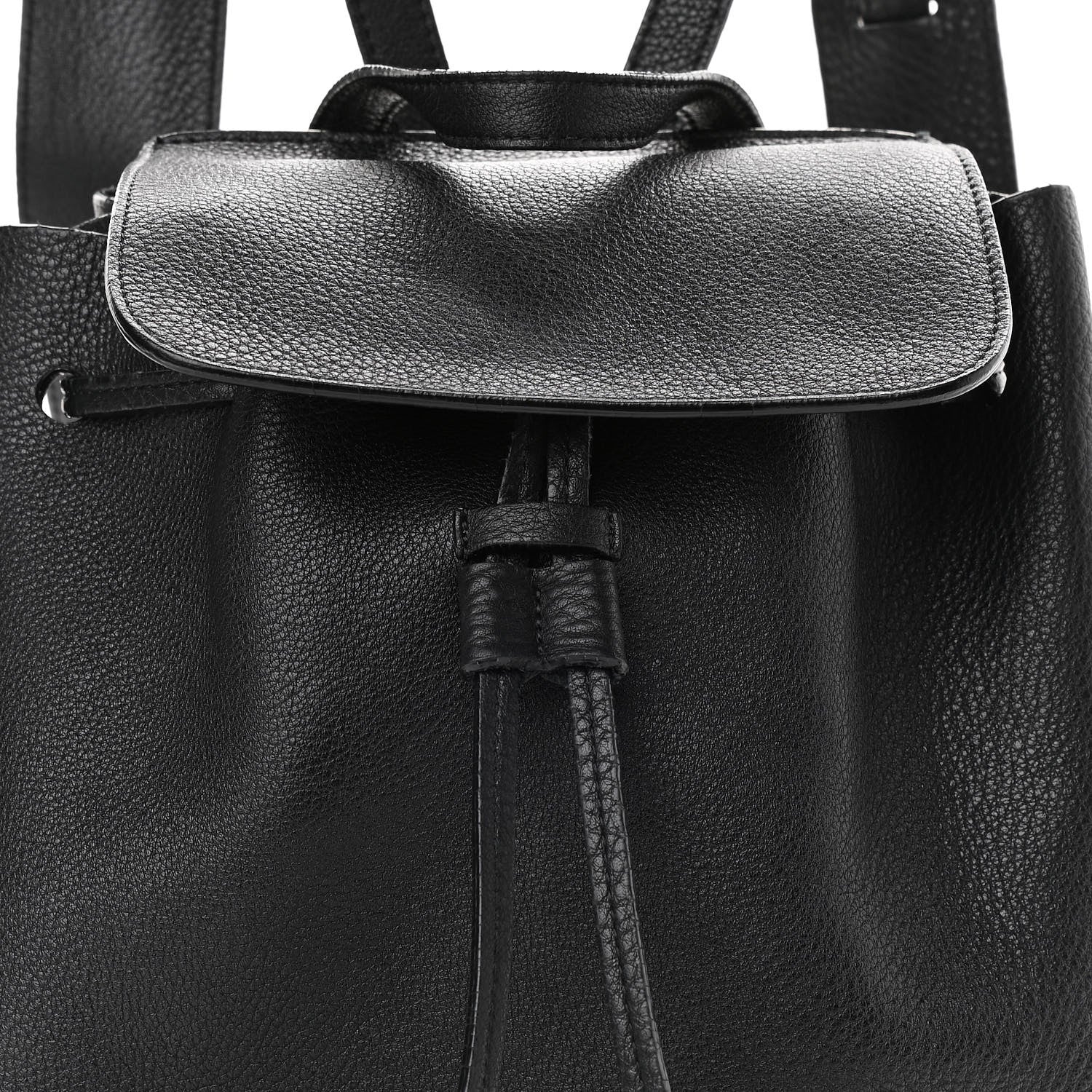 Mansur Gavriel Tumbled Calfskin Backpack Bag Black 8 of 14
