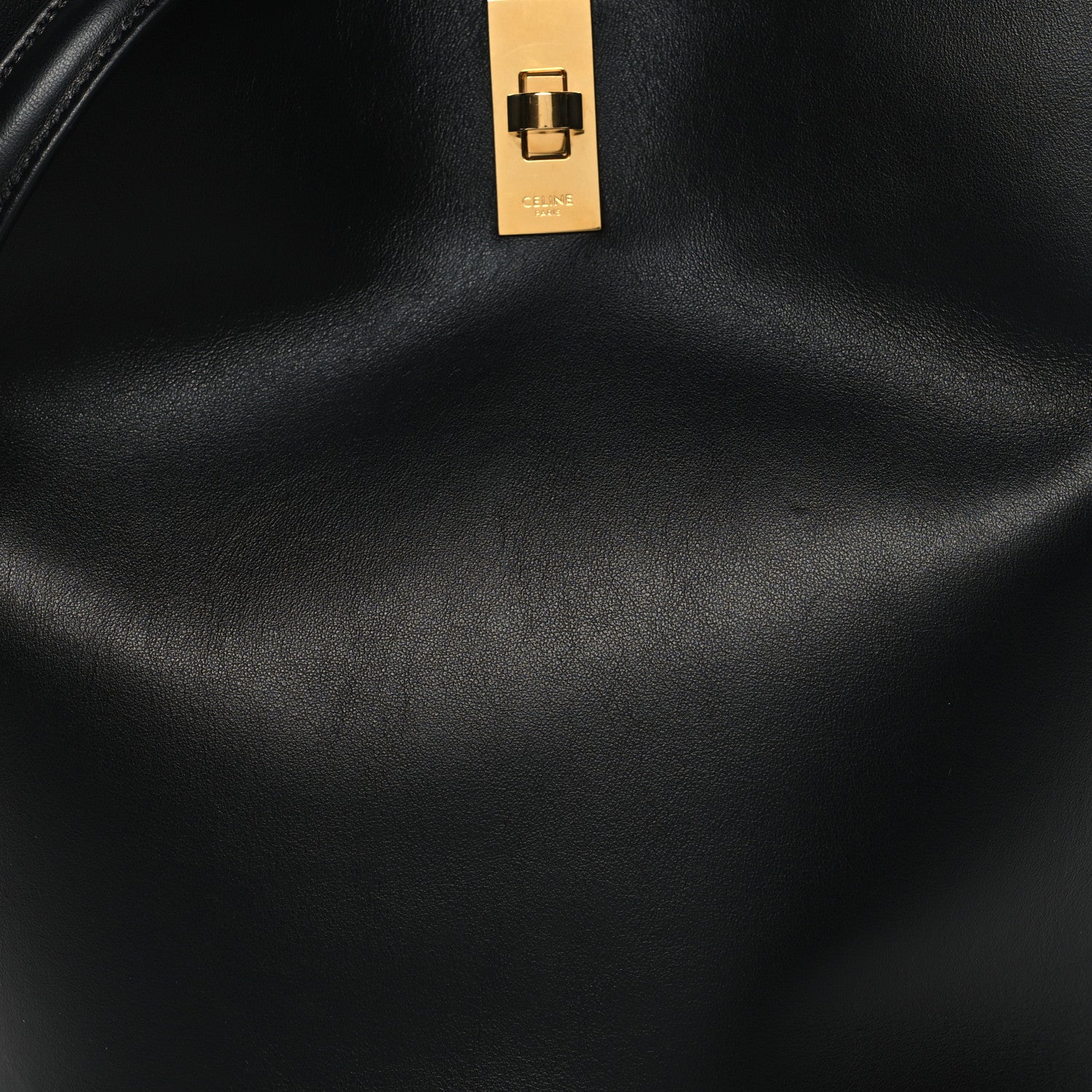 Celine Smooth Calfskin Bucket 16 Bag Black 10 of 13